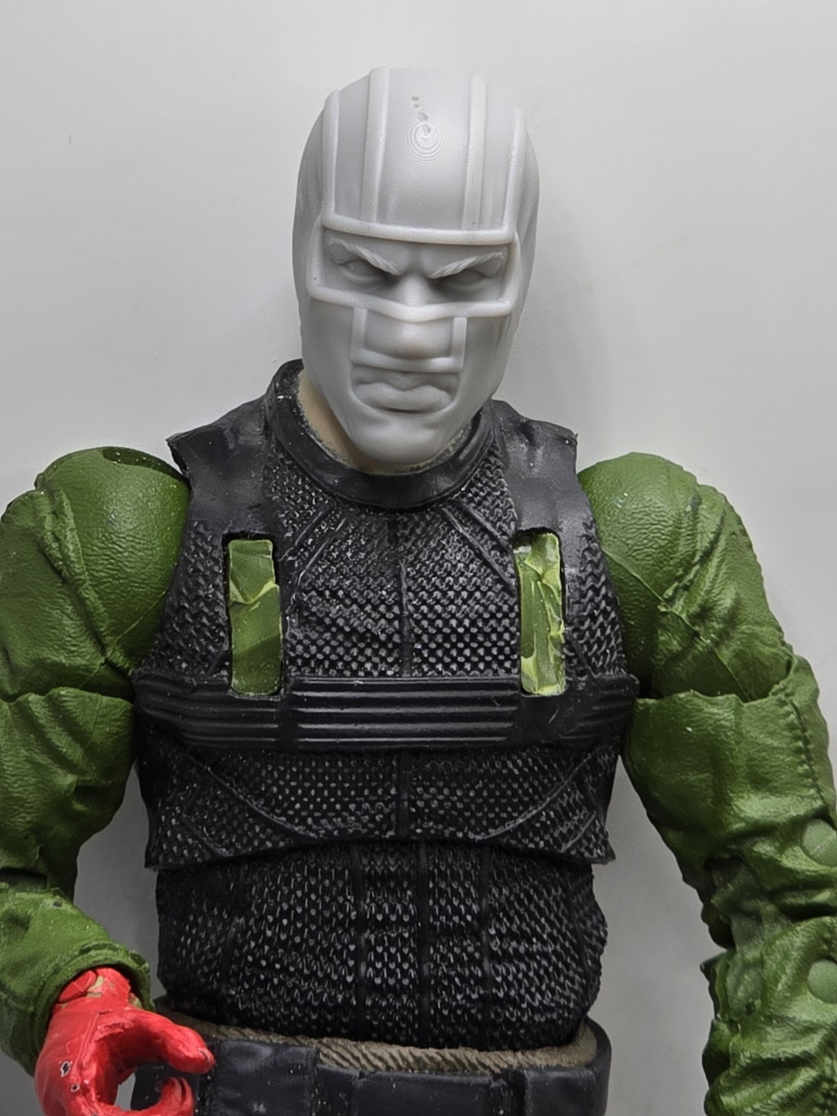 3d Printed  KICK BUTT SUPERHERO HEAD#1 1:10 7" SELECT DC MULTIVERSE 