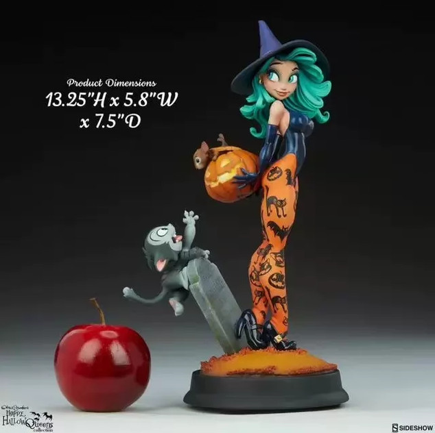 Statua strega zucca Sideshow 300754 Chris Sanders HallowQueens LE2500 13 pollici