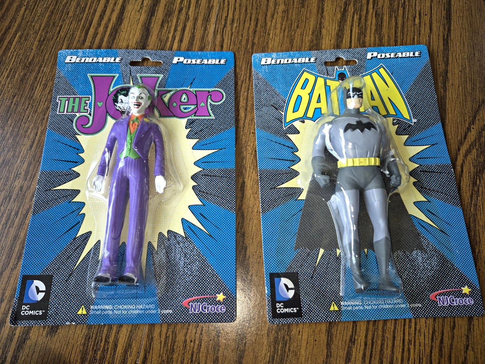 NJ Croce DC Comics Bendable Poseable Action Figures Batman & The Joker
