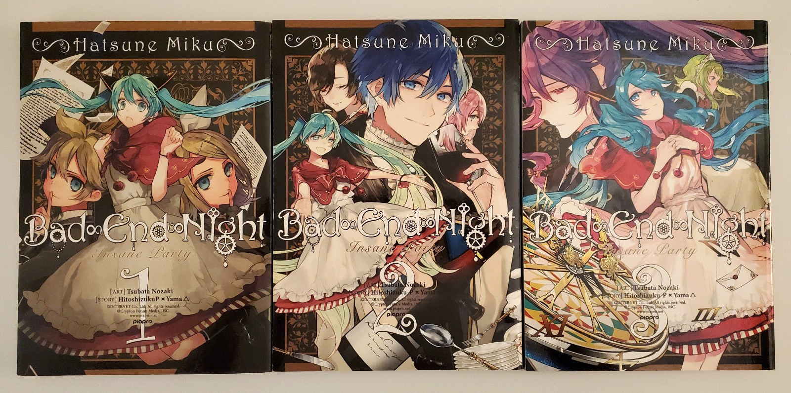 Hatsune Miku Bad End Night manga inglese volumi 1 2 3 set lotto completo