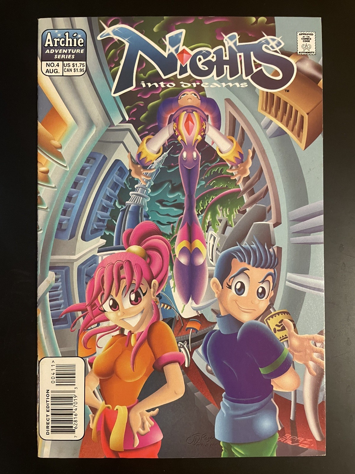 Nights Into Dreams Numero #4 Archie Comics 1998 Sega VF Difficile da Trovare!