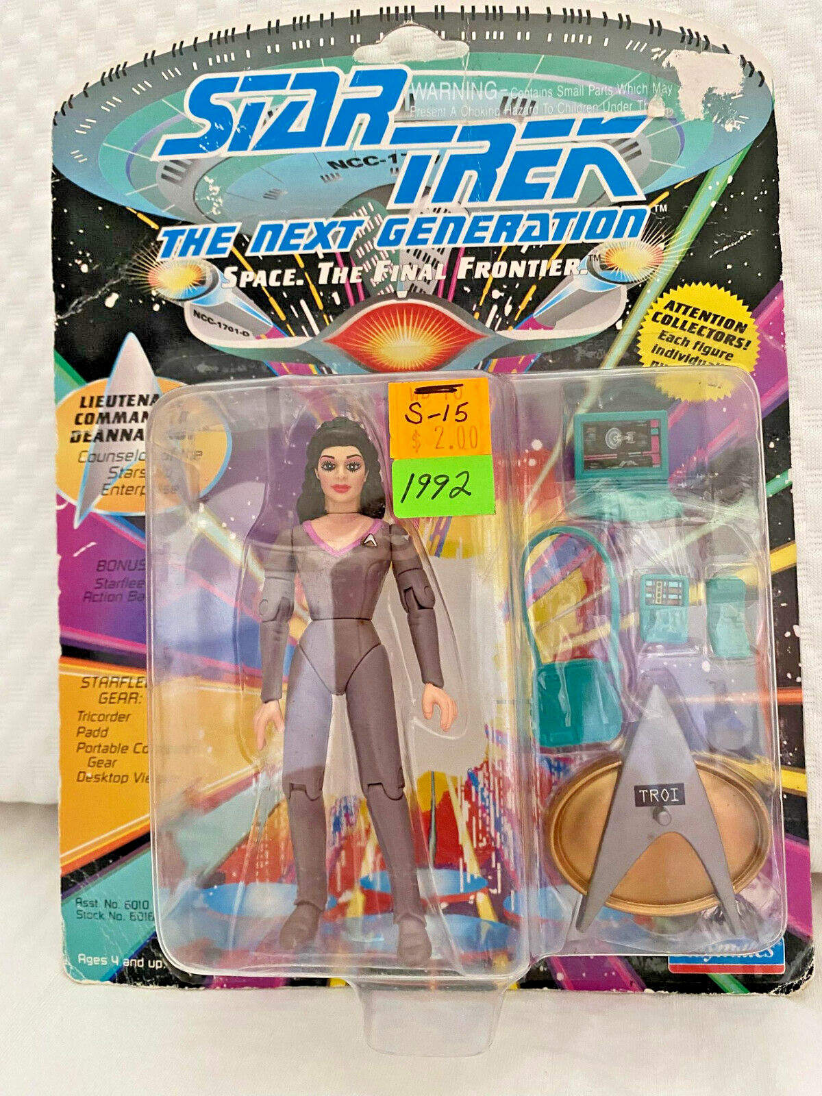 Figurina Deanna Troi Playmates Star trek the Next Generation 1992 vintage nuova