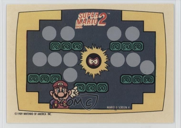 Gioco Topps Nintendo Scratch-Off 1989 Super Mario Bros 2 Schermo 4 #4 19pj