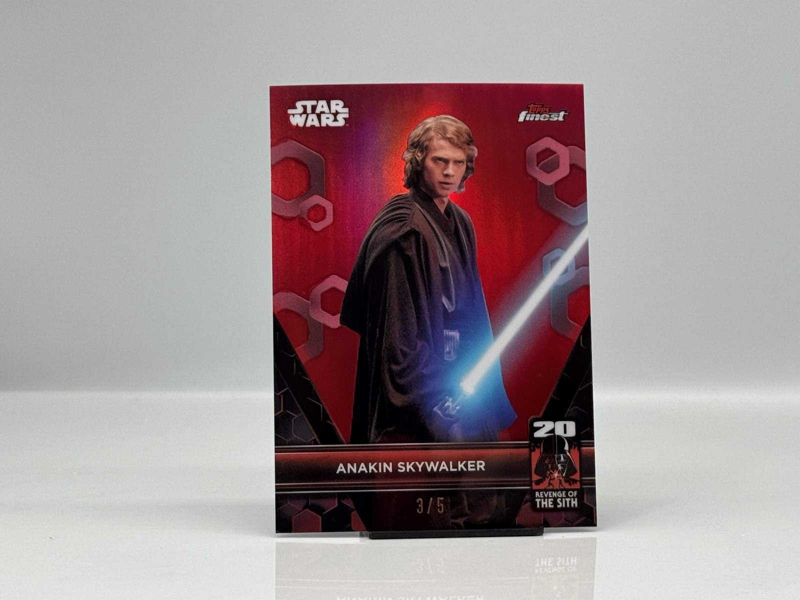 2025 Topps Star Wars Contrabbandieri Avamposto ARS-1 Anakin Skywalker Rosso Rifrattore 3/5