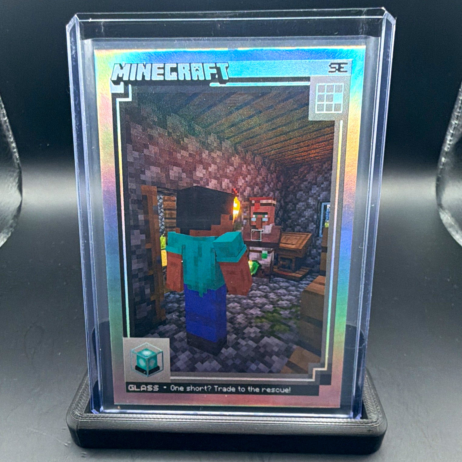 2025 Panini Minecraft Special Edition Crafting Chronicles #78 Glass /75 w/Steve