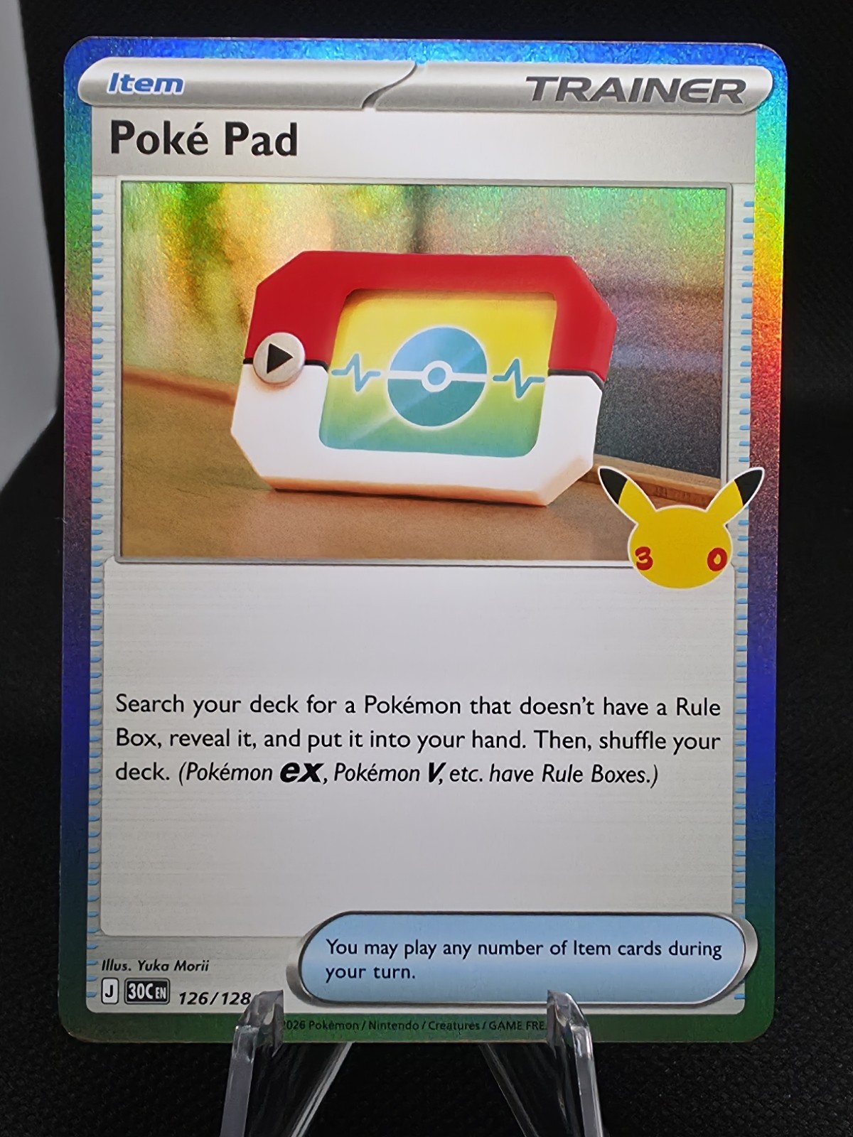 Poke Pad 126/128 Holo Uncommon | Pokemon TCG 30th Celebration NM