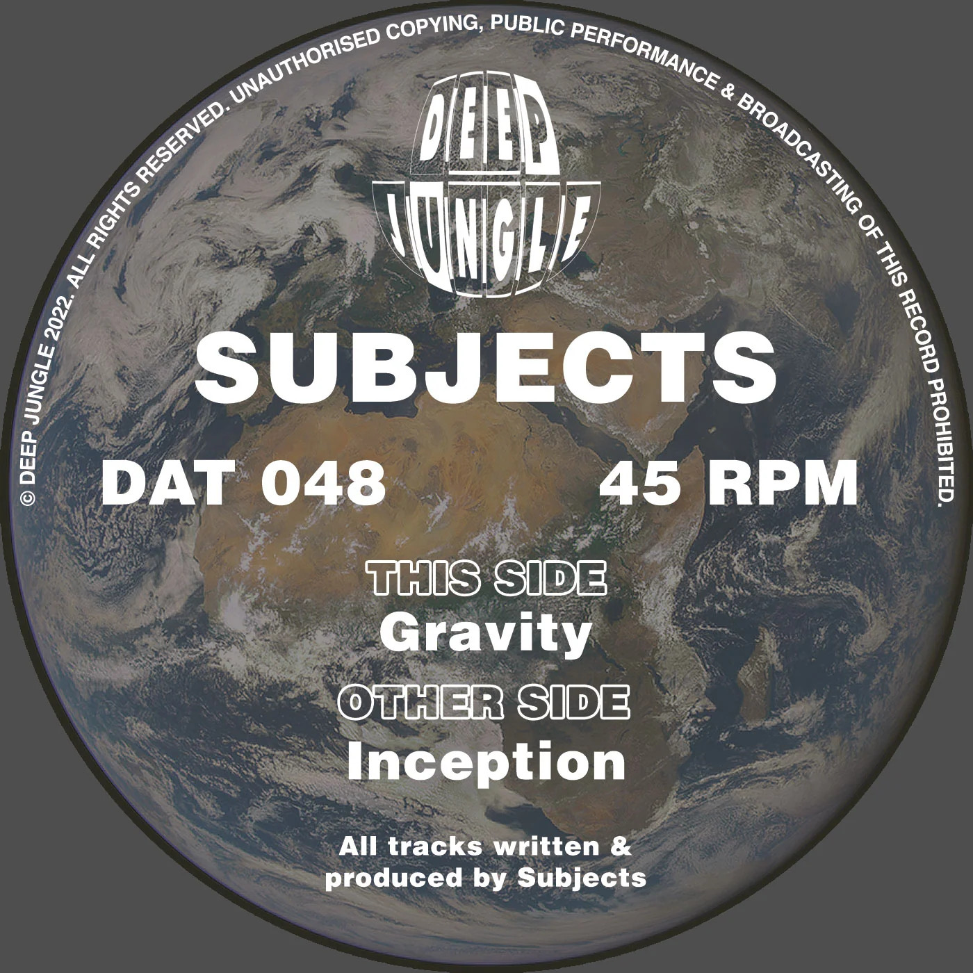 Subjects - Inception / Gravity DAT048 Vinilo