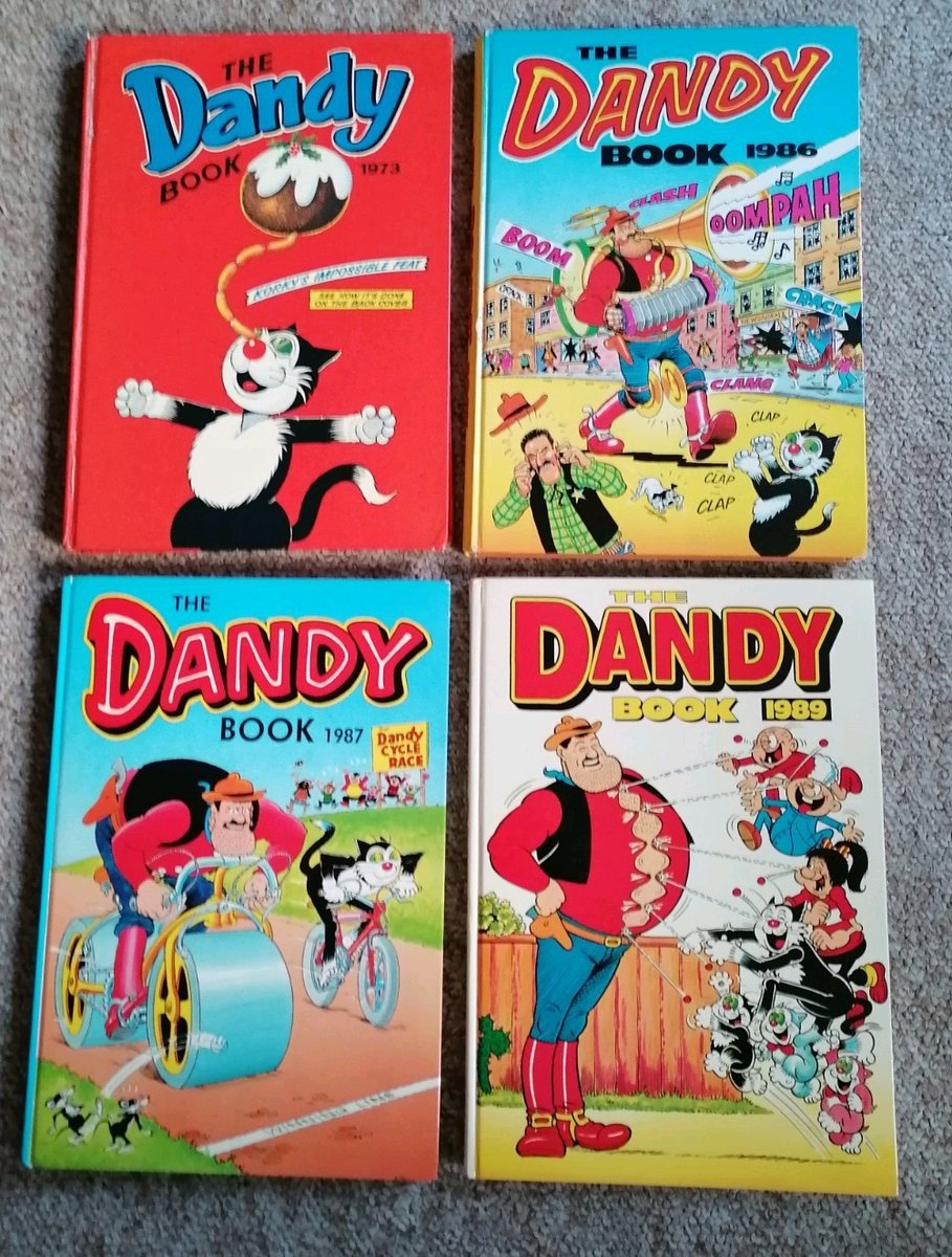 The Dandy Book Annual Bundle x 4 Books  - 1973,1986,1987 & 1989 - Good Condition