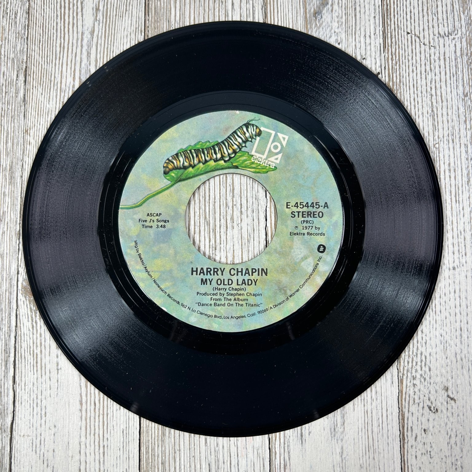 Harry Chapin - My Old Lady 7" Single Record 1977 Elektra Folk Rock 45 RPM