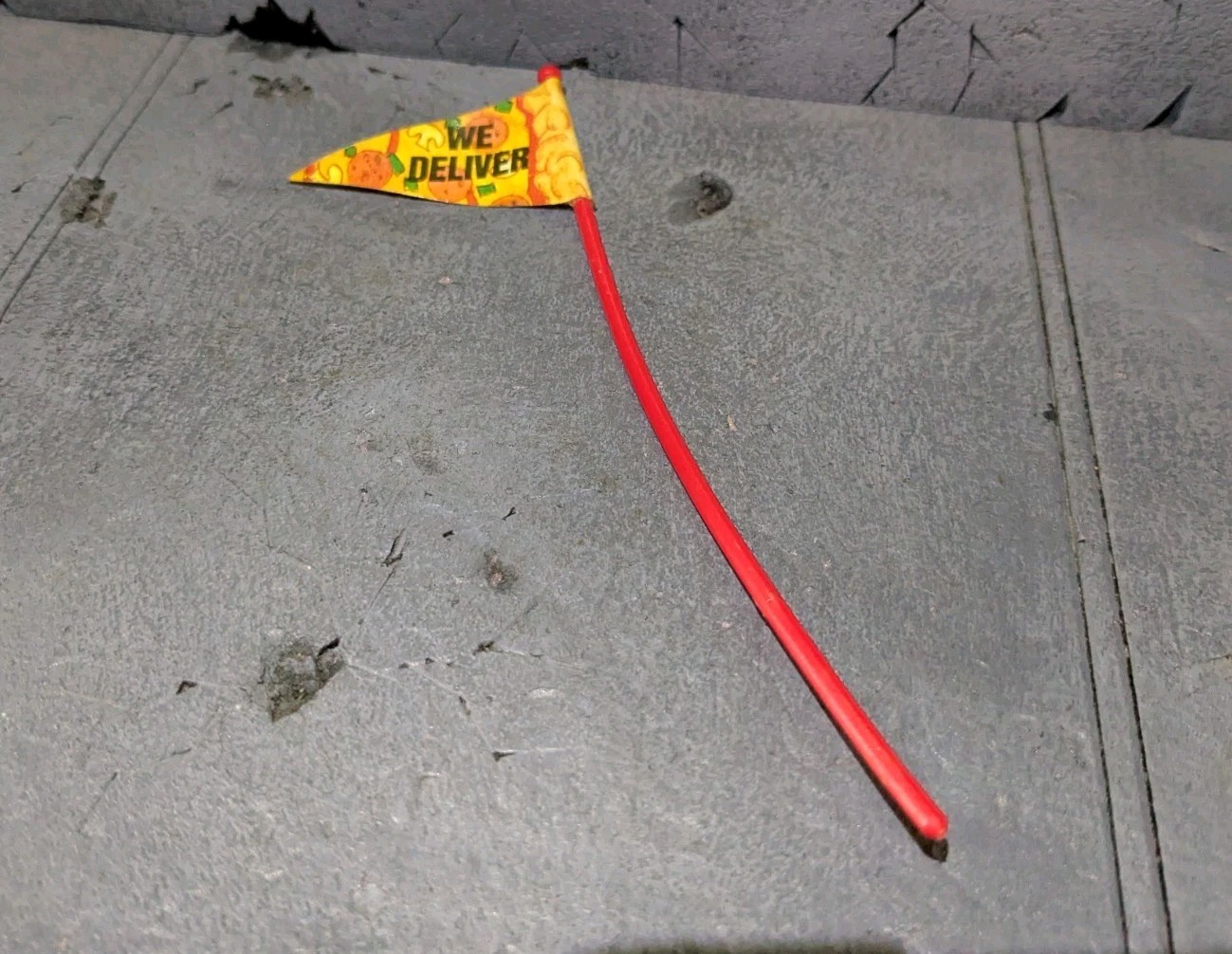 TMNT TEENAGE MUTANT NINJA TURTLES 1989 BANDIERA PER LANCIA PIZZA OTTIME CONDIZIONI 