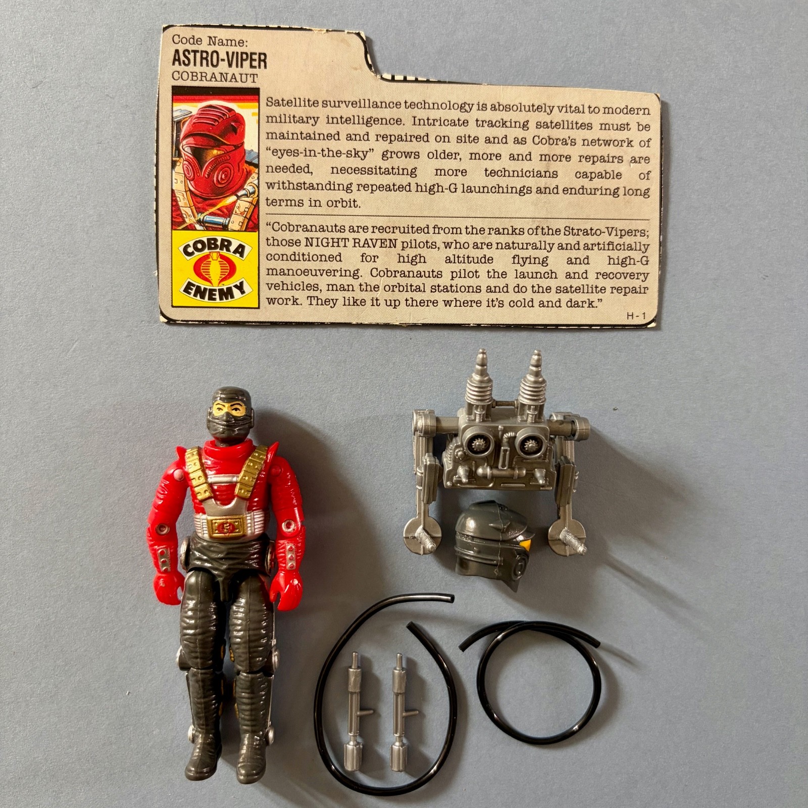 Vintage Action Force G.I. Joe - 1988 - Astro-Viper - Figure with File Card