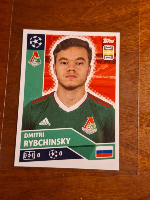Cromo Dmitri Rybchinsky - Lokomotiv Moscovo - Topps Champions League 2020-2021