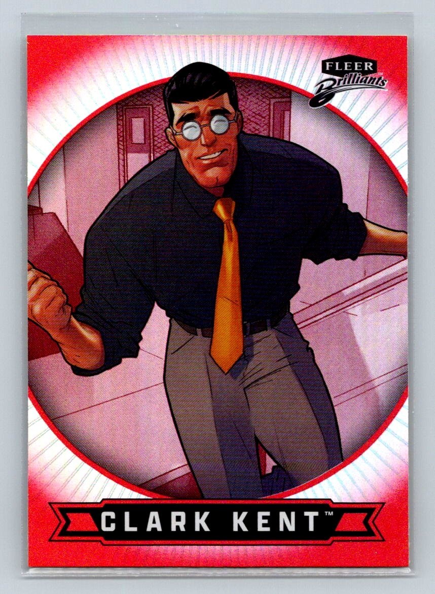 2025 Fleer Brilliants Superman Red Foilboard #33 Clark Kent DC Comics