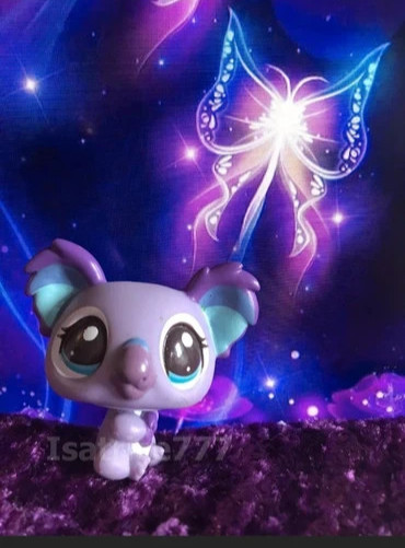 Petshop LPS Hasbro Koala bleu et violet aux yeux bleus #2501