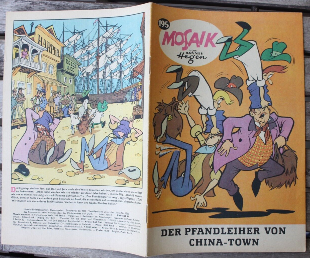 Originale MOSAIK Hannes Hegen Nr. 195 Il Pignoratore Di Chinatown DDR