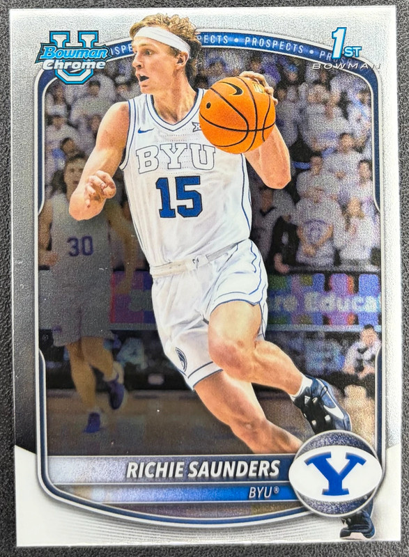 Topps Chrome Bowman U Basketball 2025/26 Riechie Saunders 1st Bowman BYU