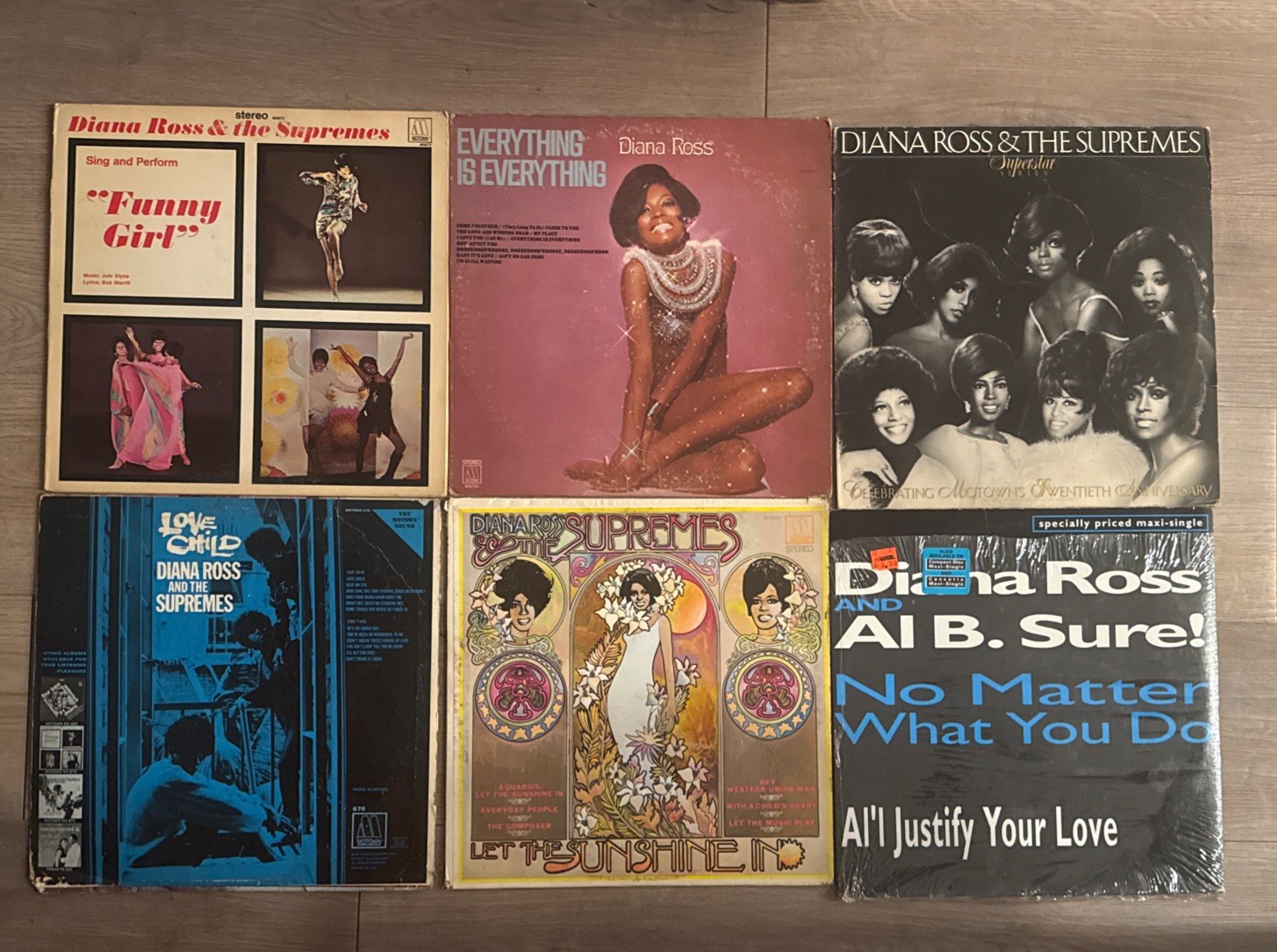Diana Ross & The Supremes Vinyl Lot 6 LP/12” Motown Soul R&B Al B. Sure