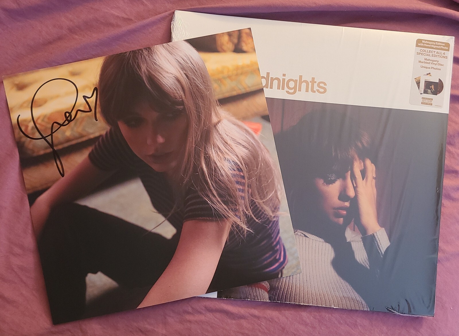 Taylor Swift Midnights Mahogany Edition Vinyl + Signed Photo 