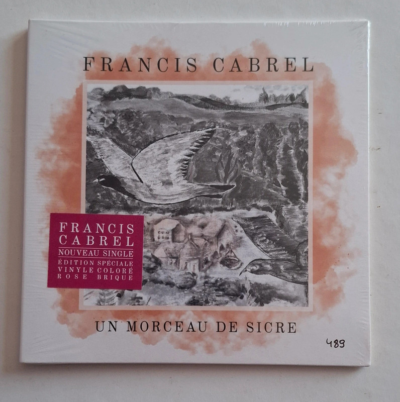 Francis Cabrel 45 t vinyle coloré rose brique