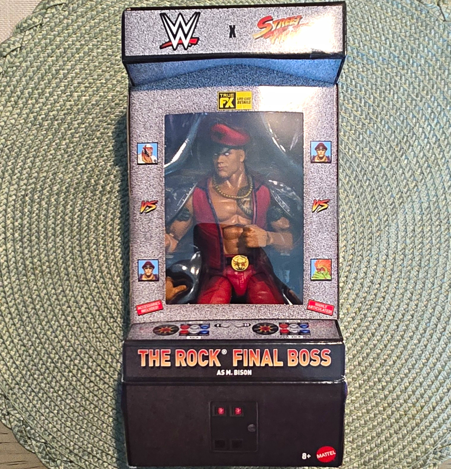 Mattel WWE Elite Collection Street Fighter The Rock “Final Boss” Action Figure