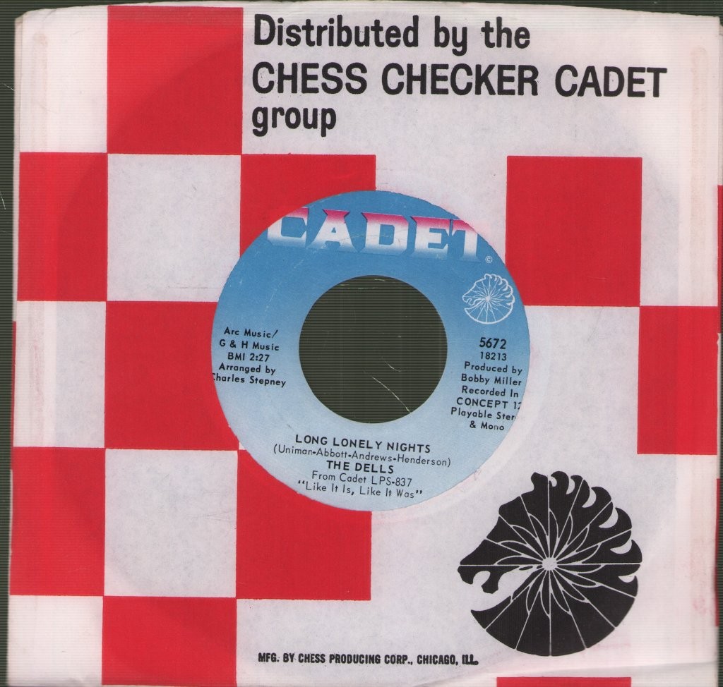 Dells Long Lonely Nights Vinile 7" Cadet USA 45 RPM 5672