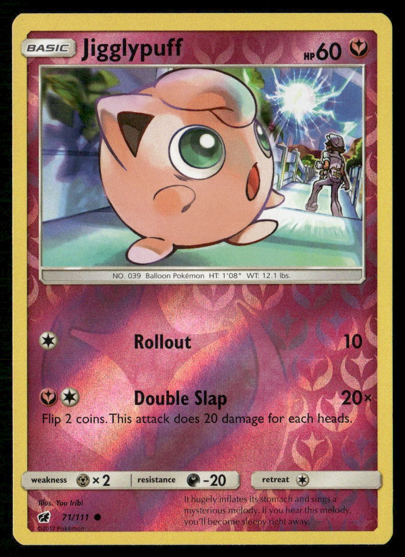 Jigglypuff 71/111 Invasione Cremisi Comune Pokemon Reverse Holo Leggermente Giocato