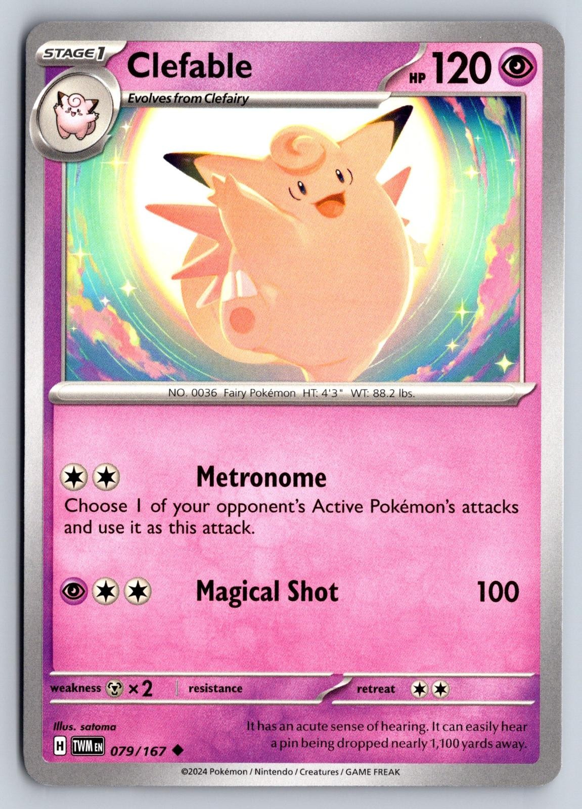 Clefable 079/167 Maschera del Crepuscolo Pokemon satoma