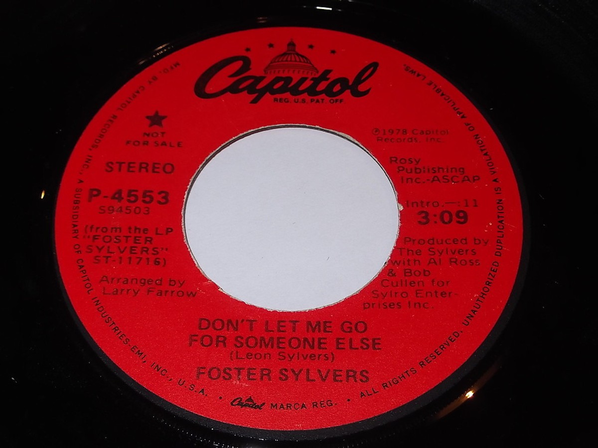 Foster Sylvers: Don't Let Me Go For Someone Else (Stereo) / (Mono) 45