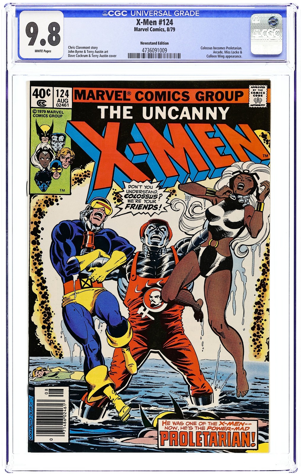 Uncanny X-Men #124N CGC 9.8 Edicola 1979 4736091009