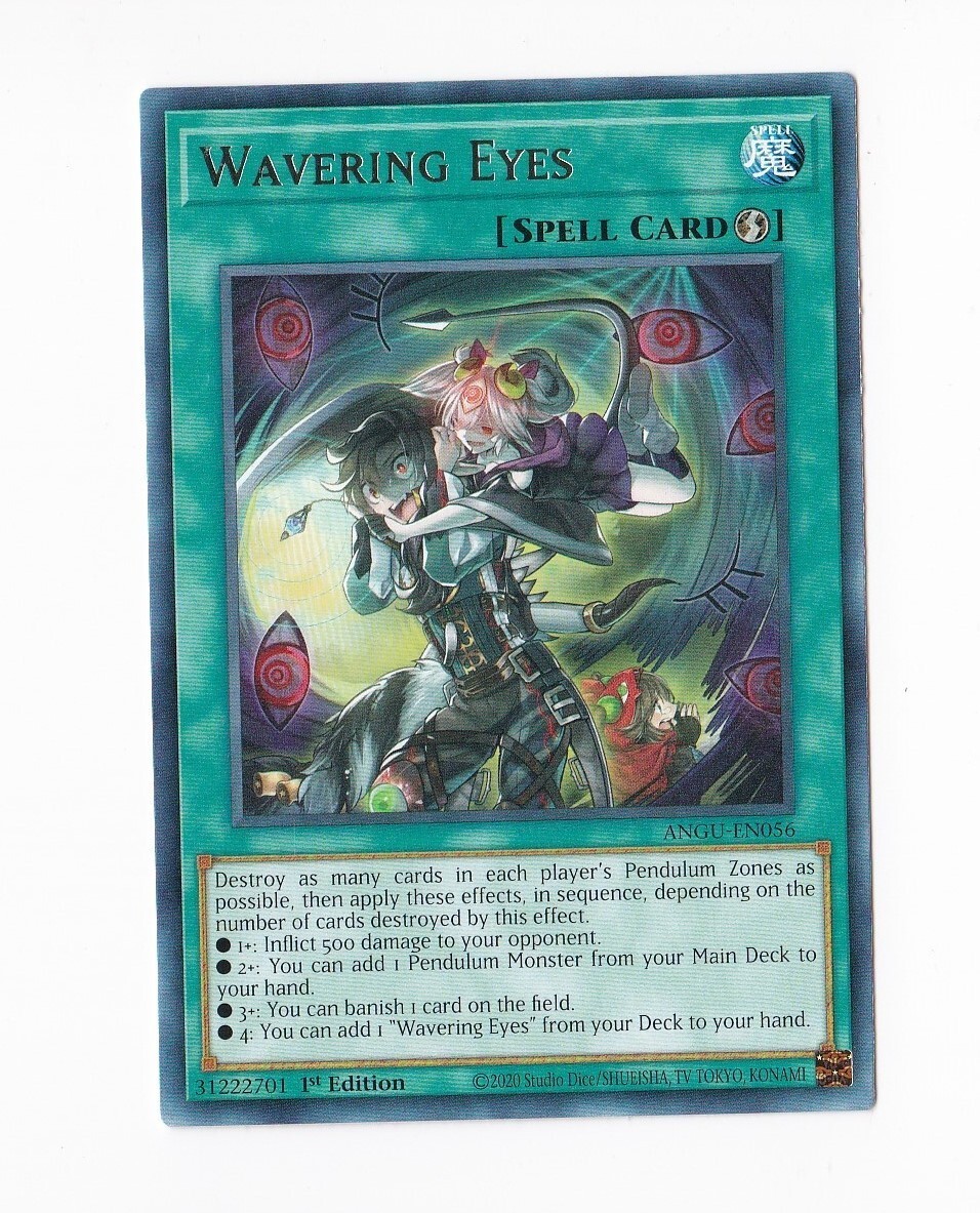 2020 Konami YuGiOh! 1st Edition - Wavering Eyes ANGU-EN057