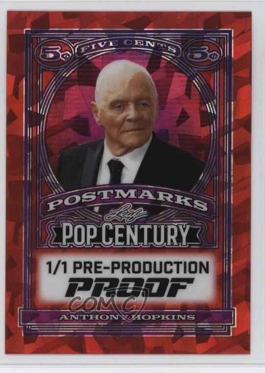 2026 Foglia Metallo Pop Century Francobolli 1/1 Anthony Hopkins #P-AH1 9et