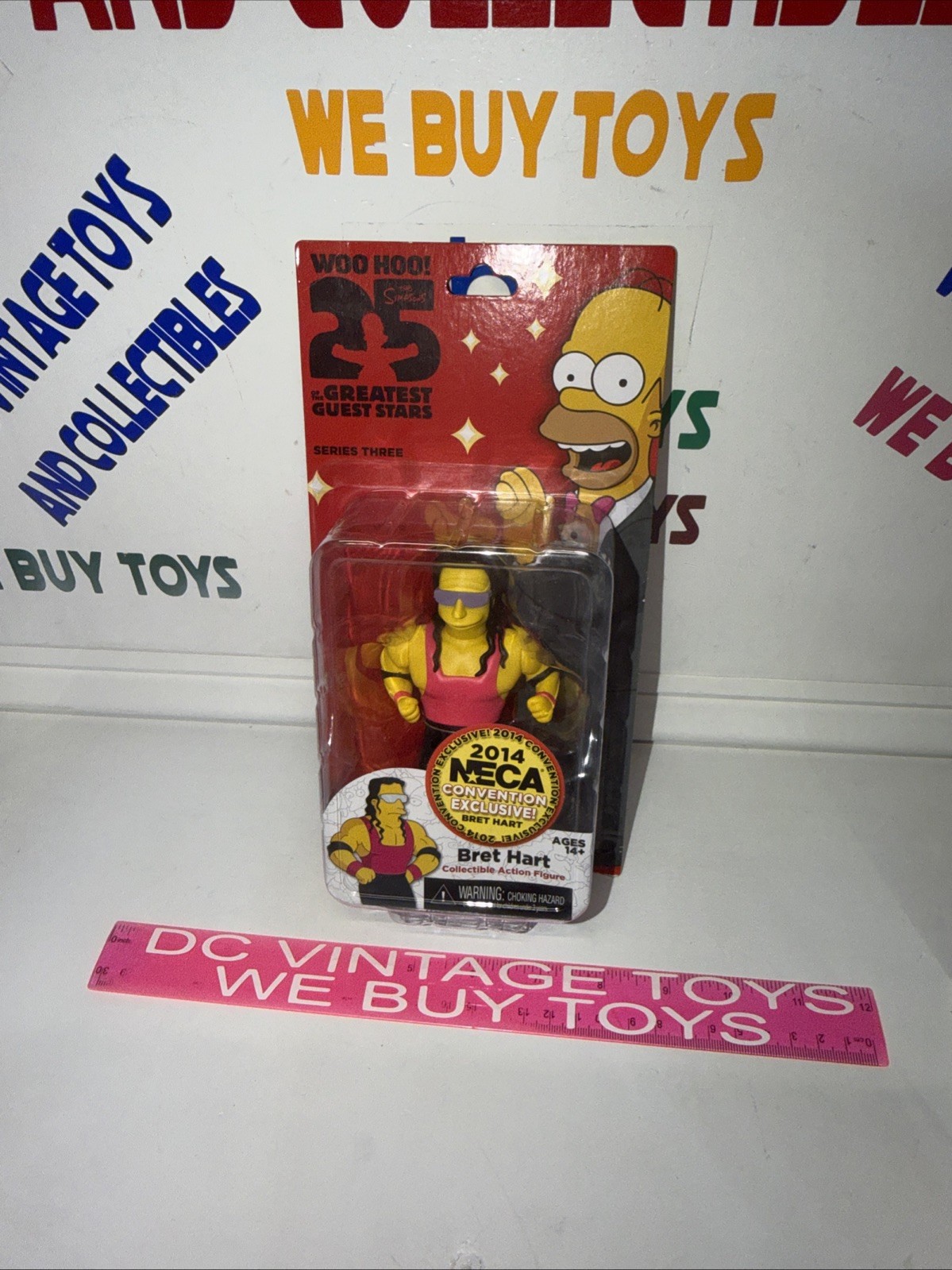 2014 Simpsons 25th Anniversary Series 3 - Bret Hart - 5" Figure  L@@K 🔥
