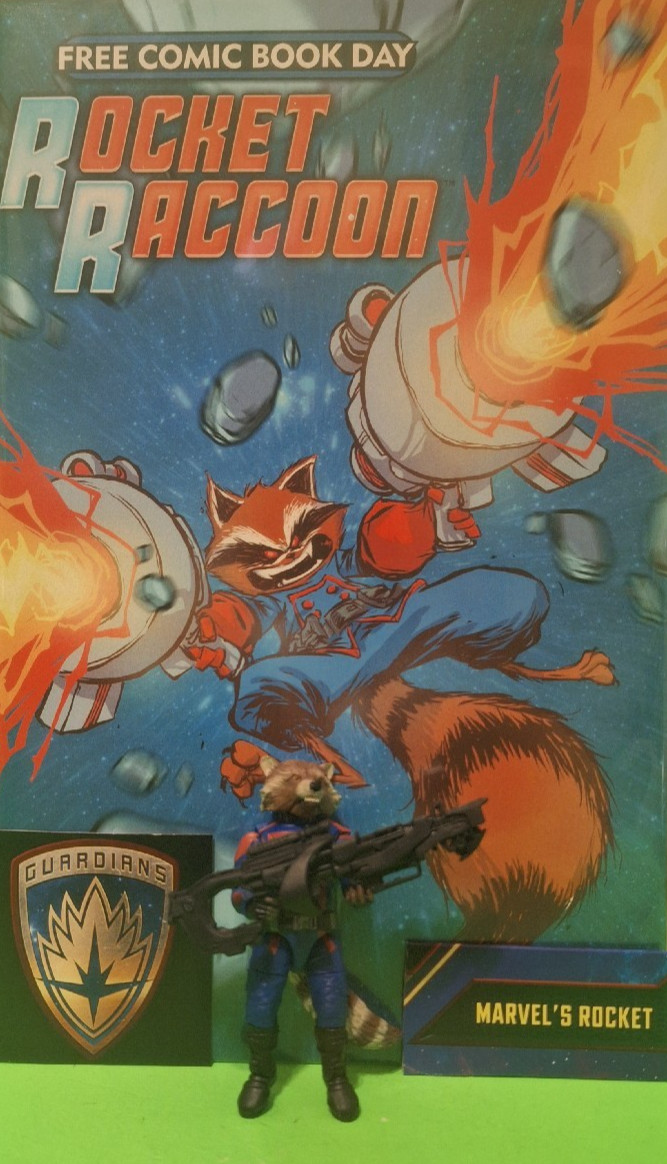 Marvel Legends ROCKET PROCIONE - COSMO BAF WAVE + GRANDE FUMETTO RAZZO PROCIONE #1