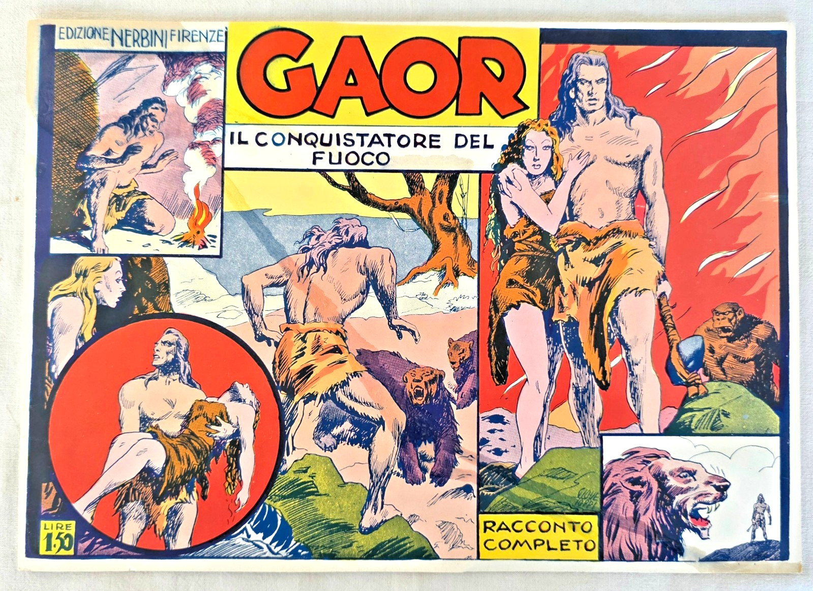 GAOR IL CONQUISTATORE DEL FUOCO (GUIDO FANTONI) 1935 NERBINI RISTAMPA del 1970