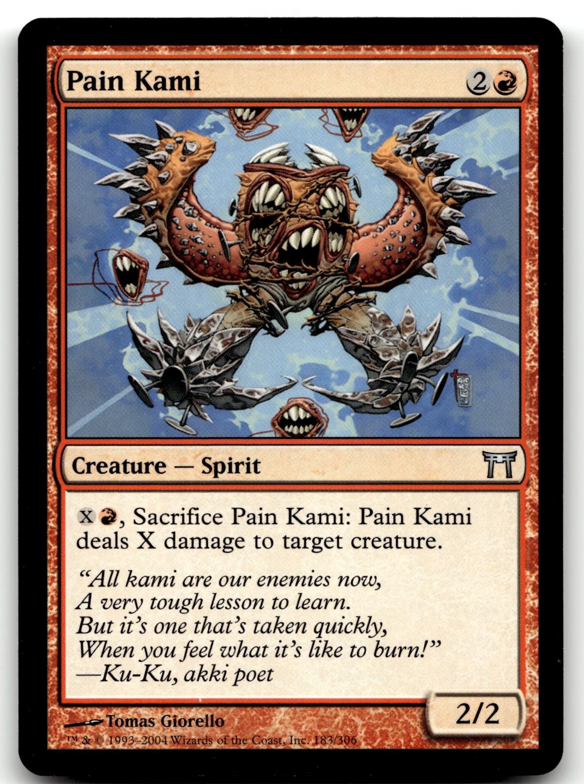Pain Kami 183 Uncommon Champions of Kamigawa Magic: The Gathering giocato leggermente