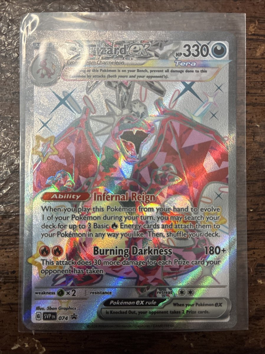 Carta Promo Pokémon TCG Charizard EX Scarlatto e Viola 074 NM condizioni