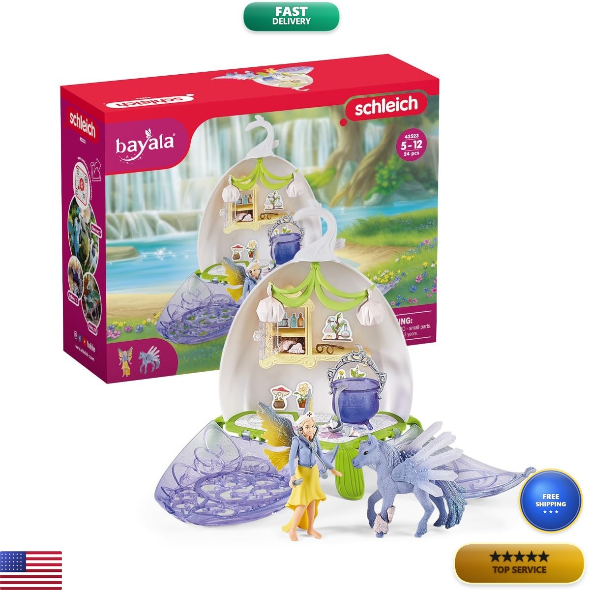 Schleich Bayala 24Pc Magical Vet Blossom Playset