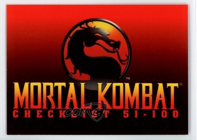 Carte lista di controllo Classic Mortal Kombat 1994 51-100 #100 00l8