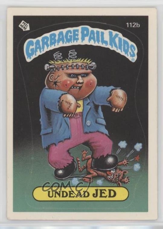 1986 Topps Garbage Pail Kids Series 3 UNDEAD JED (No Copyright on Front) 0nr3