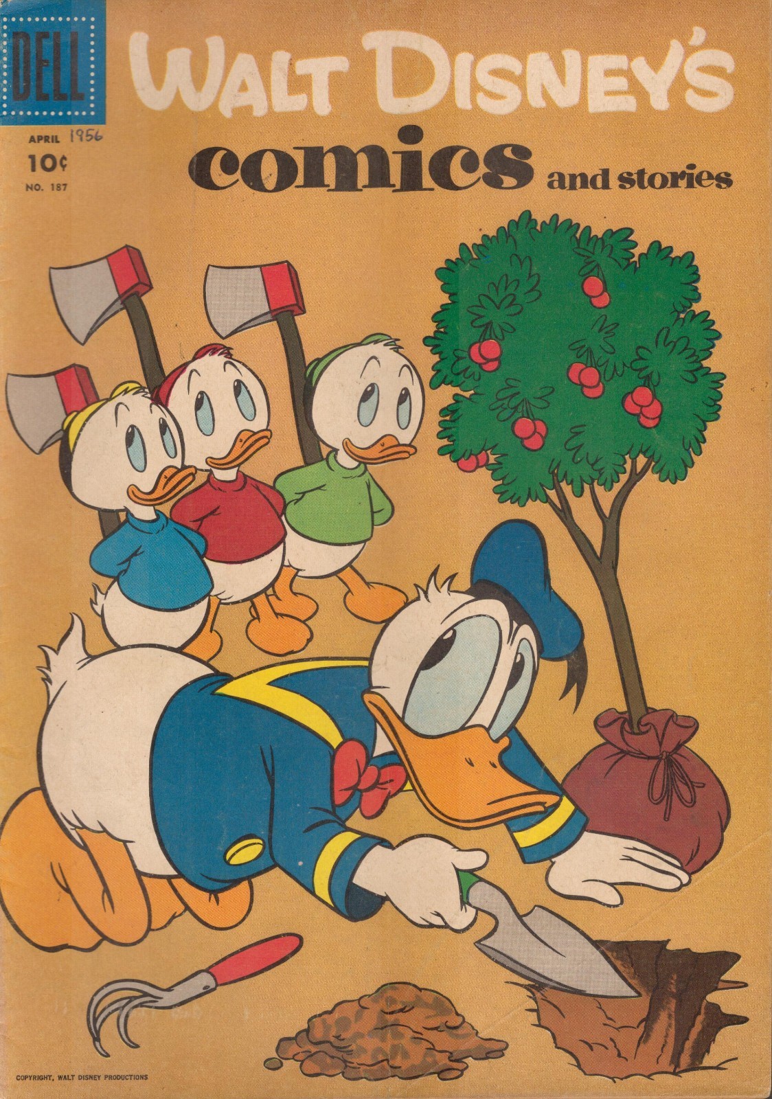53238: DELL COMICS WALT DISNEY'S COMICS AND STORIES #187 VG Grade