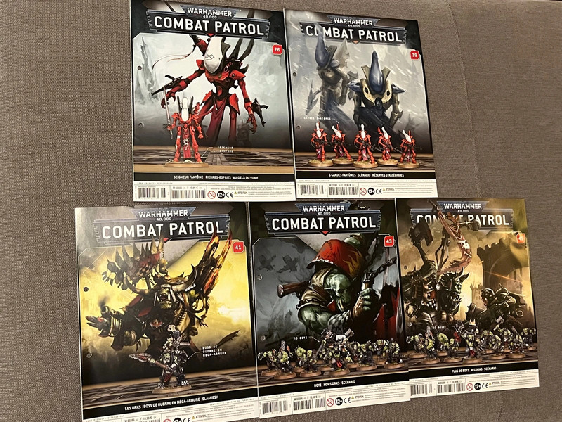 lot de 5 magazines warhammer combat patrol Aeldari Eldars et Ork boyz