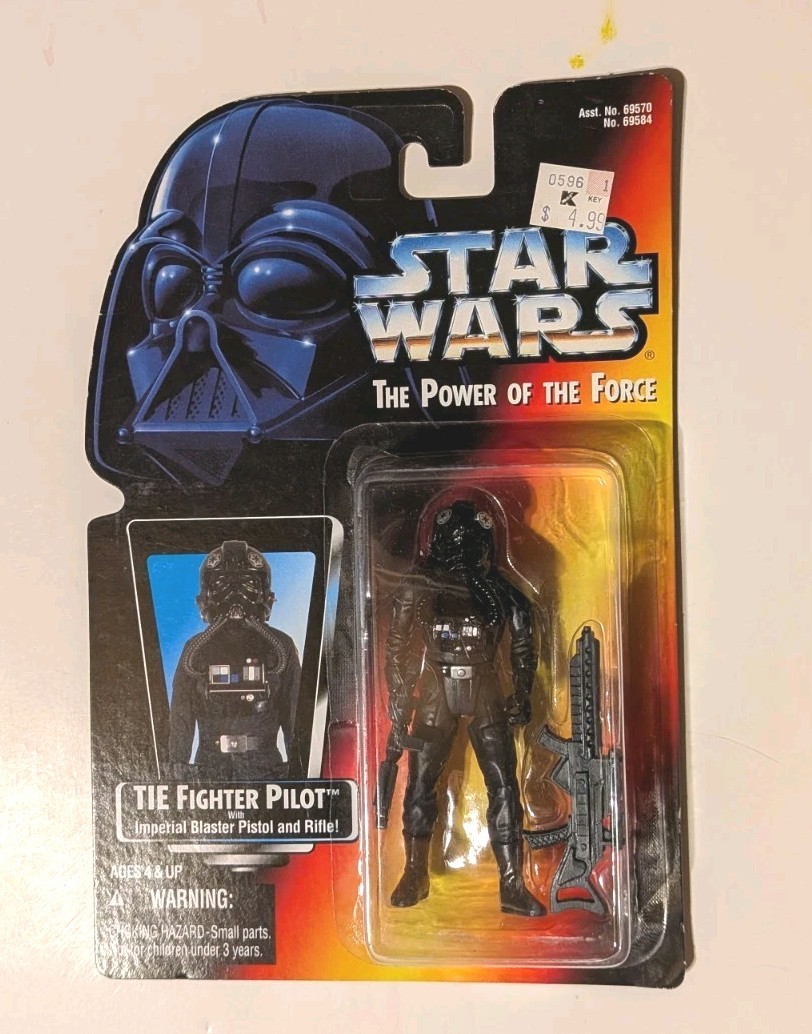 Star Wars TIE Fighter Pilot 1995 Kenner POTF Red Card MOC Sealed Vintage