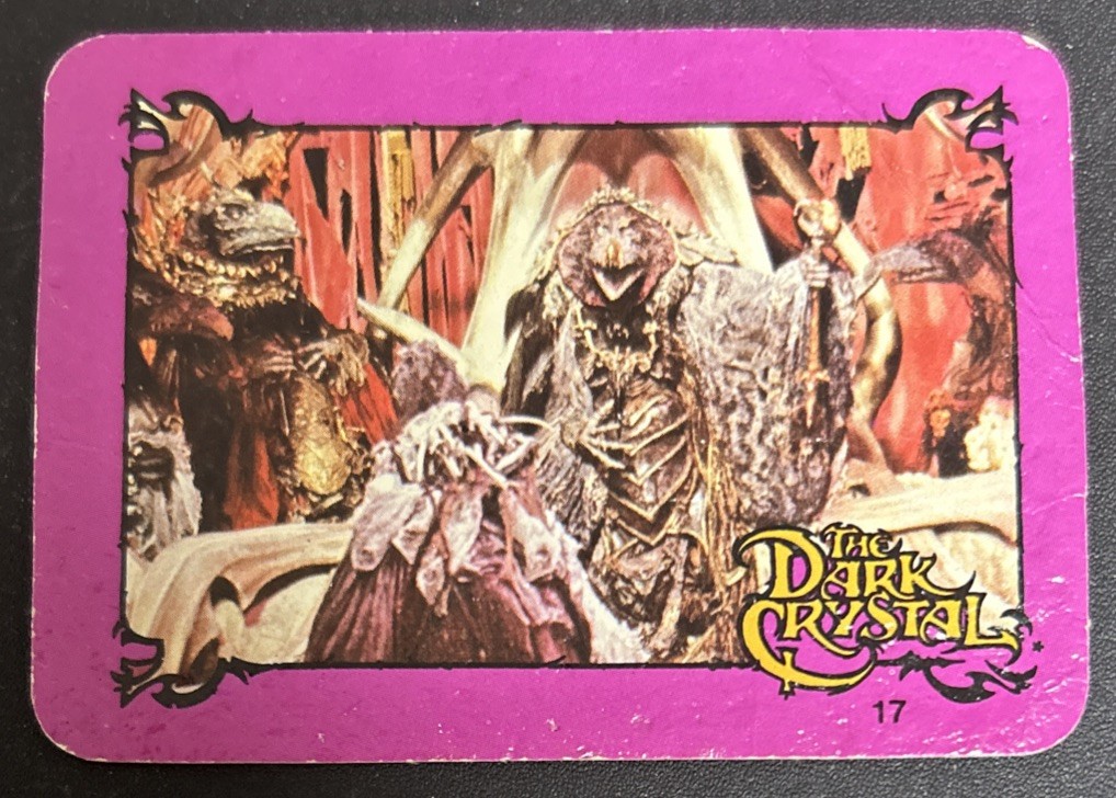 1982 Donruss The Dark Crystal Skeksis Garthim-Master Card #17 Poor Piesed O/C