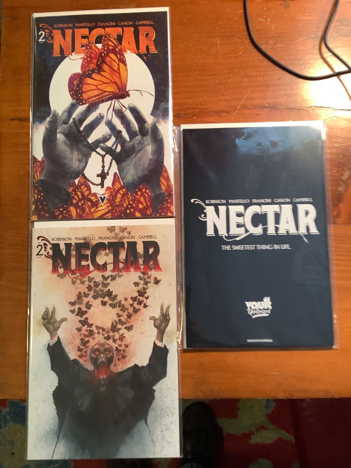 Nectar 2 Vault Comic Lot of 3 Multiple Covers Robinson Horror Unread Midseries