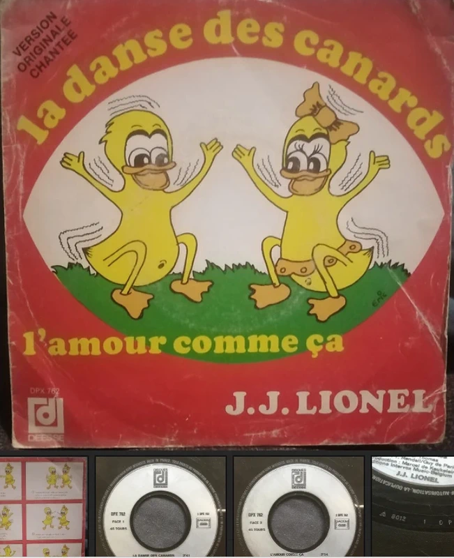 Vinyle 45 tours de la danse des Canards (album J.J. Lionel)