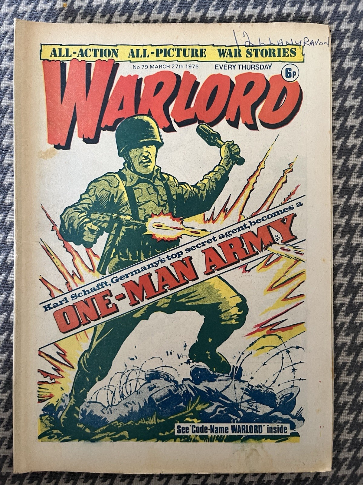Warlord Comic No# 79 March 27th 1976 FN