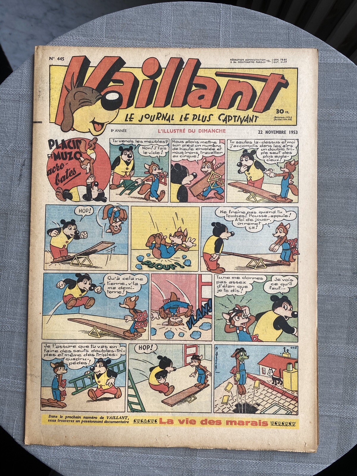 Vaillant Il Giornale Più Coinvolgente N°445 1953 Pif Il Cane Buone Condizioni