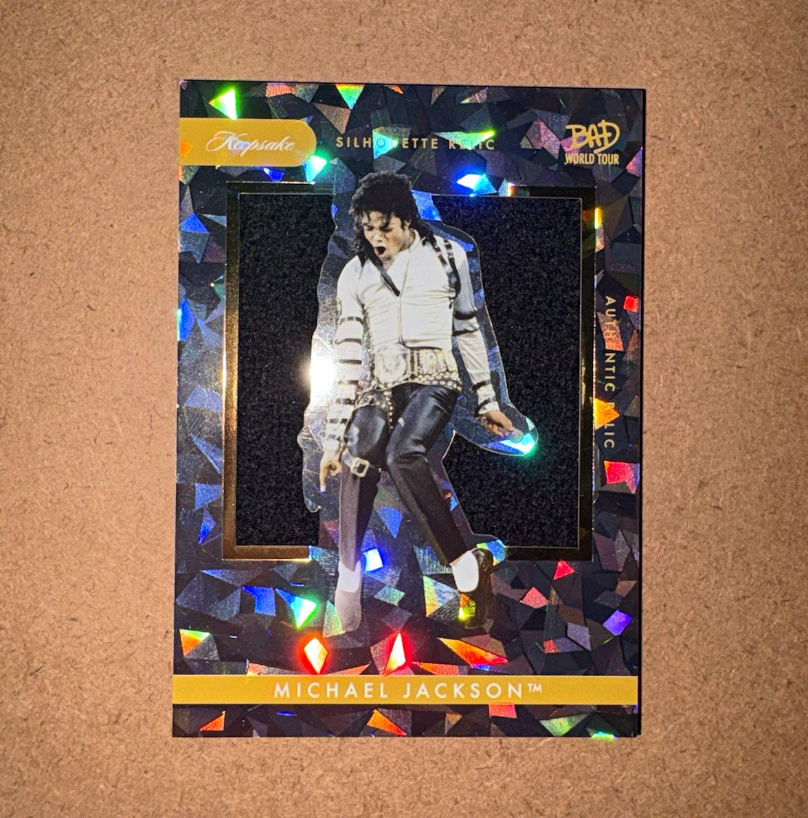 Michael Jackson Bad World Tour Keepsake Silhouette Relic Card #263 10/17