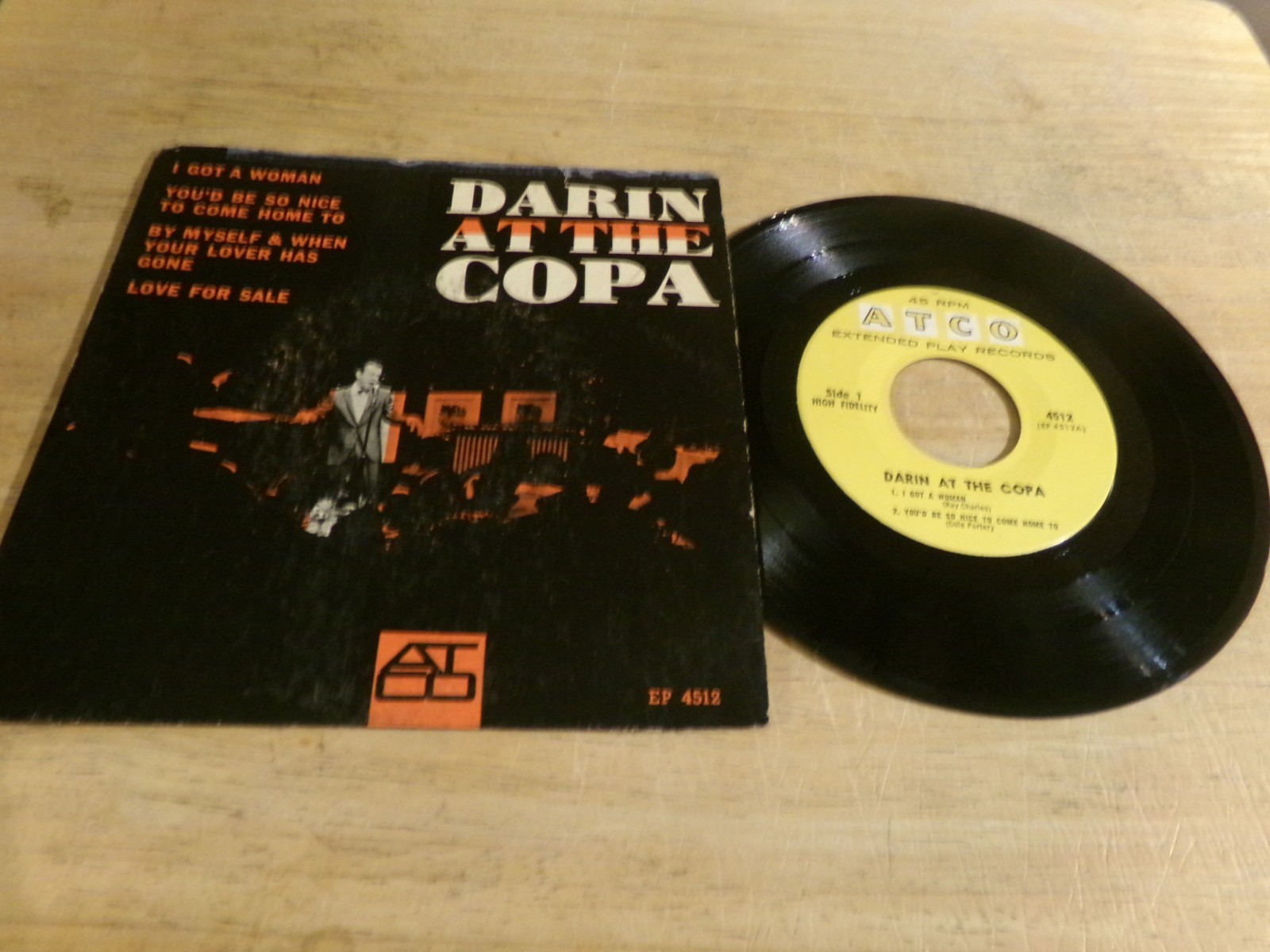 Bobby Darin 45EP - Darin At the Copa - ATCO EP 4512 w/cvr