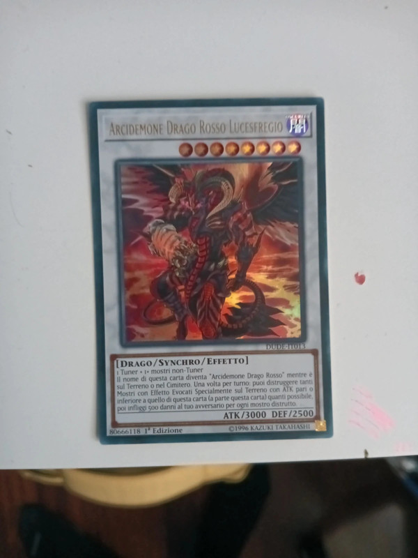 Carta ottime condizioni Arcidemone drago rosso lucesfregio
